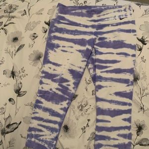 Tie-dye Nike Blue Crop Leggings